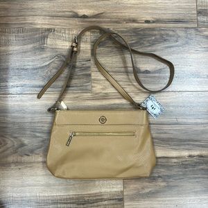 ANNE KLEIN | tan crossbody handbag/purse